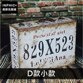 INPHIC-裝飾歐式手提箱防水皮箱收納仿古復古家居攝影道具櫥窗-D款小款
